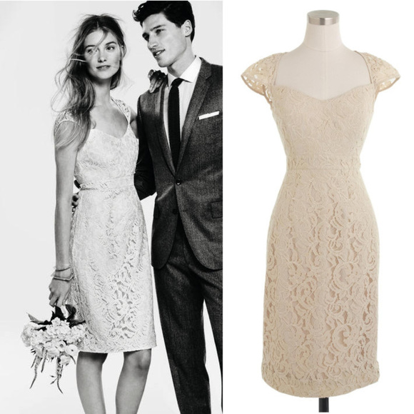J. Crew Dresses & Skirts - J. Crew Tinsley Dress in Leavers Lace Champagne